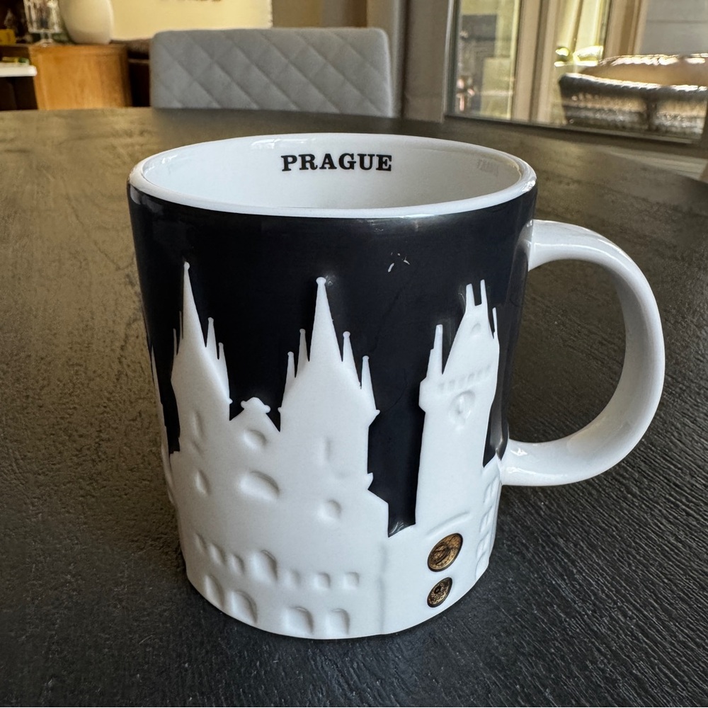 Starbucks Prague Skyline Black and White Mug